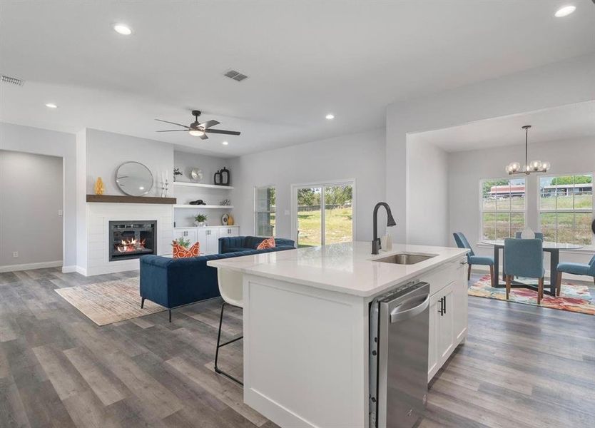 Furnished interior view inside a new home in , Azle (Image 12).