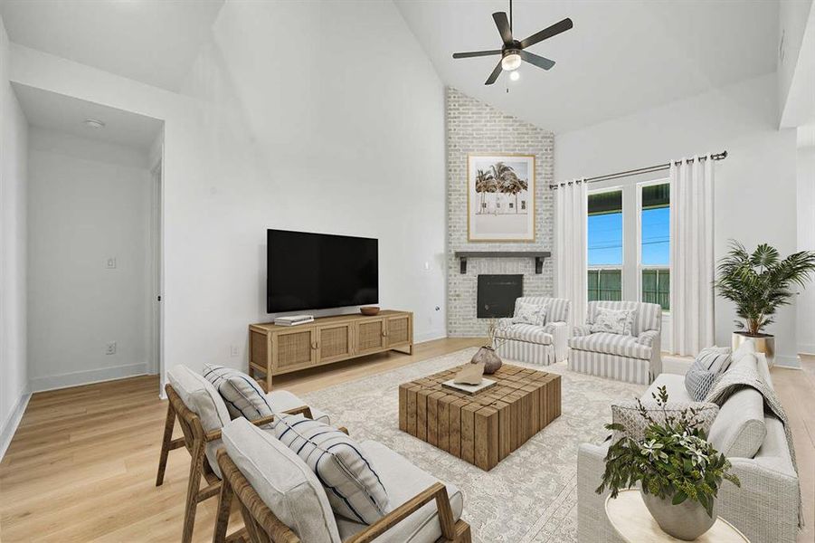 Furnished interior view inside a new home in Pecan Square: 50ft. lots, Northlake (Image 3). Furnished interior view inside a new home in Pecan Square: 50ft. lots, Northlake (Image 3).