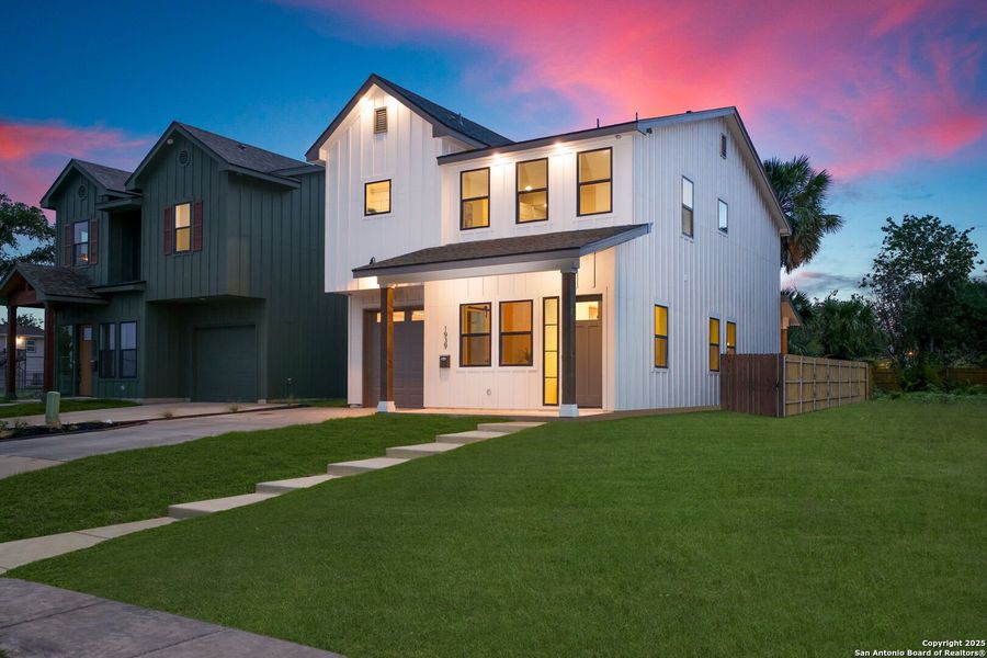 Front exterior of a new home in , San Antonio, TX, highlighting curb appeal (Image 24).