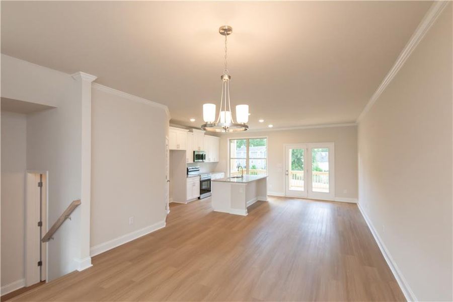 Spacious, unfurnished interior of a new home in Towns at Enclave, Lawrenceville (Image 9).