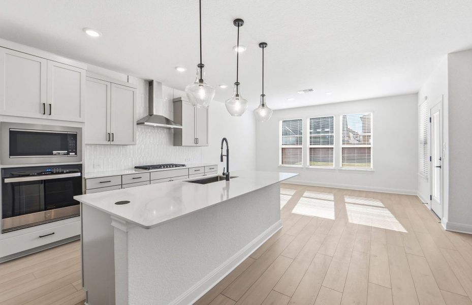Furnished interior view inside a new home in Santa Rita Ranch, Liberty Hill (Image 11). Furnished interior view inside a new home in Santa Rita Ranch, Liberty Hill (Image 11).