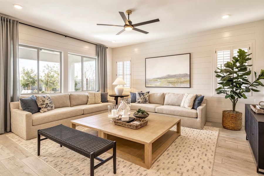 Representative furnished interior of a home built from the Aspen Plan 4512 by Tri Pointe Homes in Terraza, San Tan Valley (Image 9).