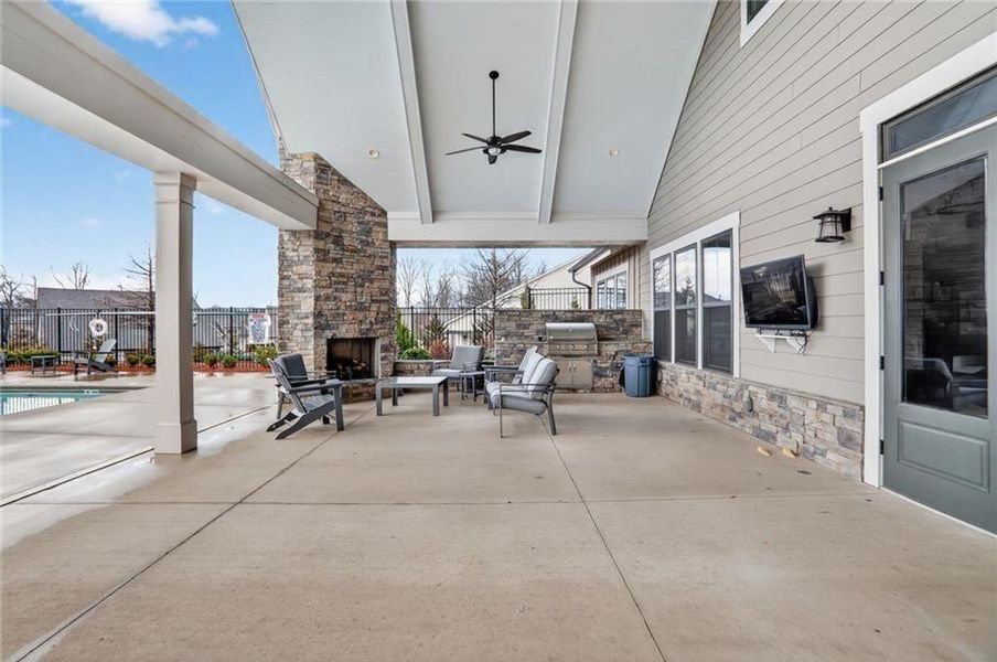 Exterior details and patio area of a home in , Cumming (Image 4). Exterior details and patio area of a home in , Cumming (Image 4).