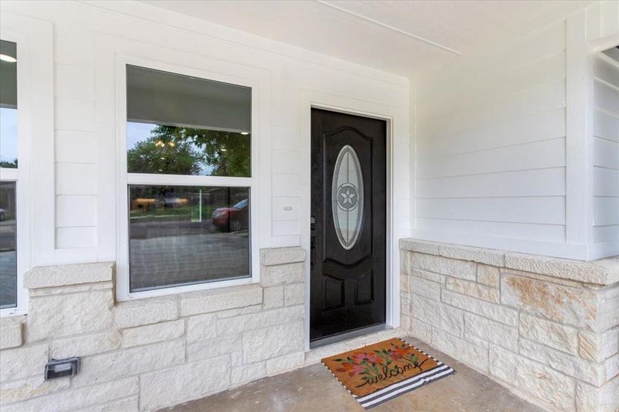 View of front doorway to property