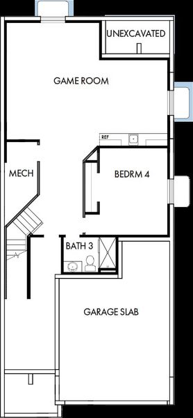 2D floor plan layout of this home in Revel Crossing at Wolf Ranch - The Panorama Collection, Colorado Springs, CO (Image 4). 2D floor plan layout of this home in Revel Crossing at Wolf Ranch - The Panorama Collection, Colorado Springs, CO (Image 4).