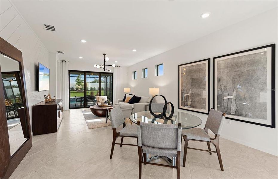 Furnished interior view inside a new home in Del Webb Catalina, Lakewood Ranch (Image 9). Furnished interior view inside a new home in Del Webb Catalina, Lakewood Ranch (Image 9).