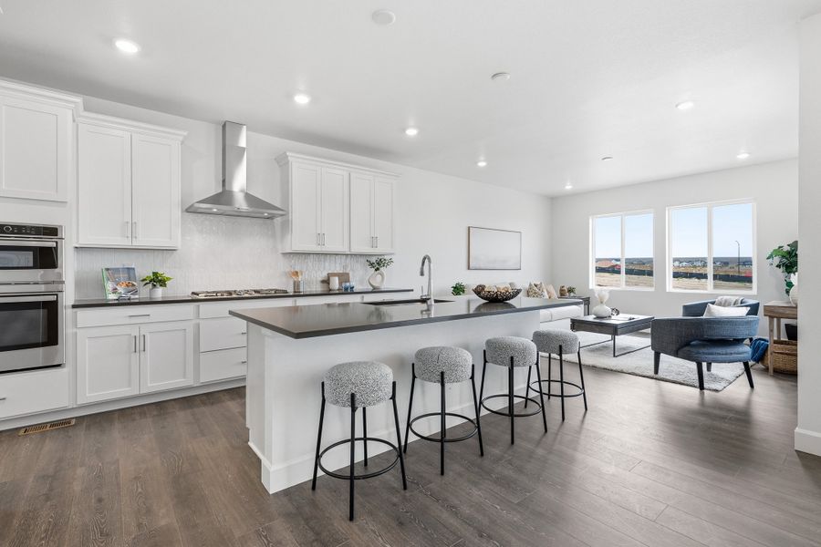 Furnished interior view inside a new home in Trailstone, Arvada (Image 5).