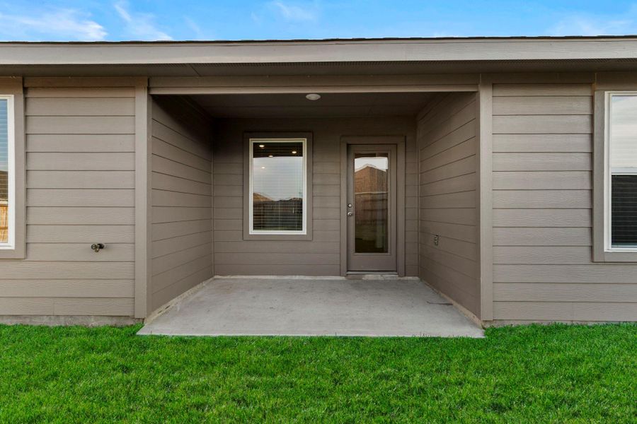 Exterior details and patio area of a home in River Ranch Trails, Dayton (Image 3). Exterior details and patio area of a home in River Ranch Trails, Dayton (Image 3).