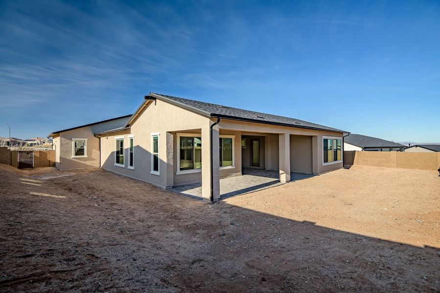 Exterior details and patio area of a home in Overlook at The Dells, Prescott (Image 32).