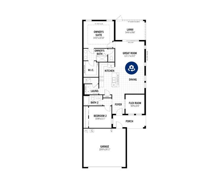 2D floor plan layout for the Largo by Mattamy Homes in Bonavie Cove, Fort Myers, FL (Image 4). 2D floor plan layout for the Largo by Mattamy Homes in Bonavie Cove, Fort Myers, FL (Image 4).