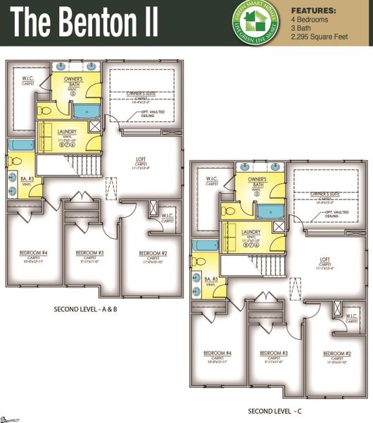 2D floor plan layout of this home in Shiloh Trail, Wellford, SC (Image 4).
