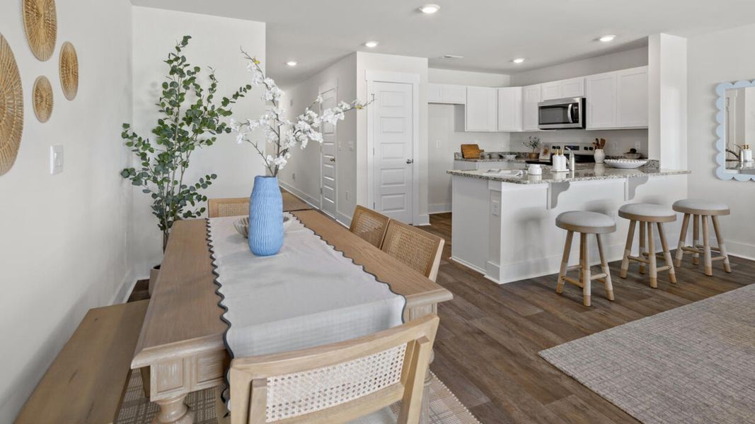 Furnished interior view inside a new home in Waterside Townhomes, Surf City (Image 13).