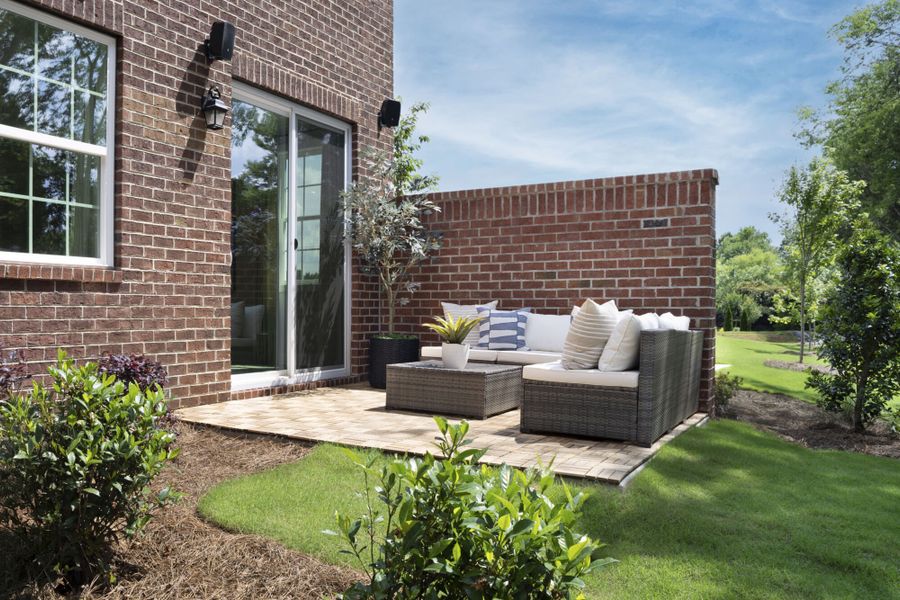 Caswell End Model back patio Caswell End Model back patio