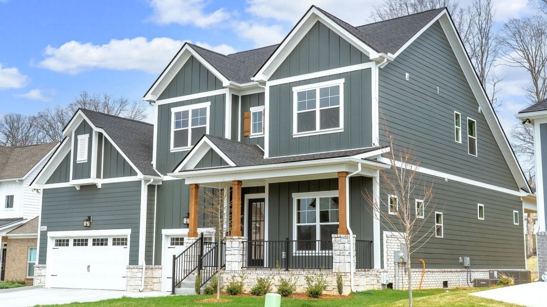 Front exterior of a new home in Richvale Estates, Fairview, TN, highlighting curb appeal (Image 2).