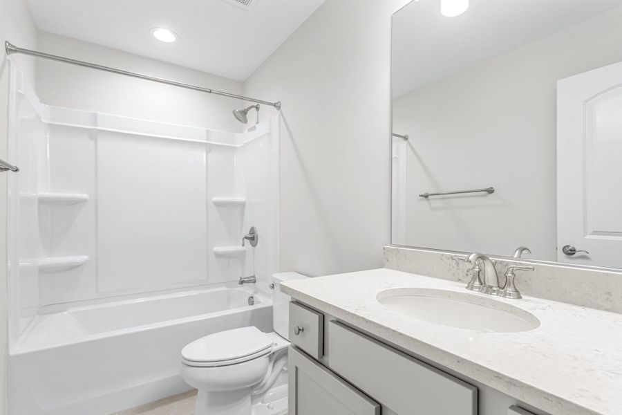 Representative furnished interior of a home built from the Kendall Lux by Keystone Homes NC in Weybridge, Burlington (Image 16).