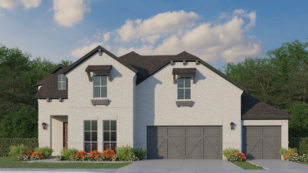 Plan 1687 Elevation B with 3 Car Garage Plan 1687 Elevation B with 3 Car Garage