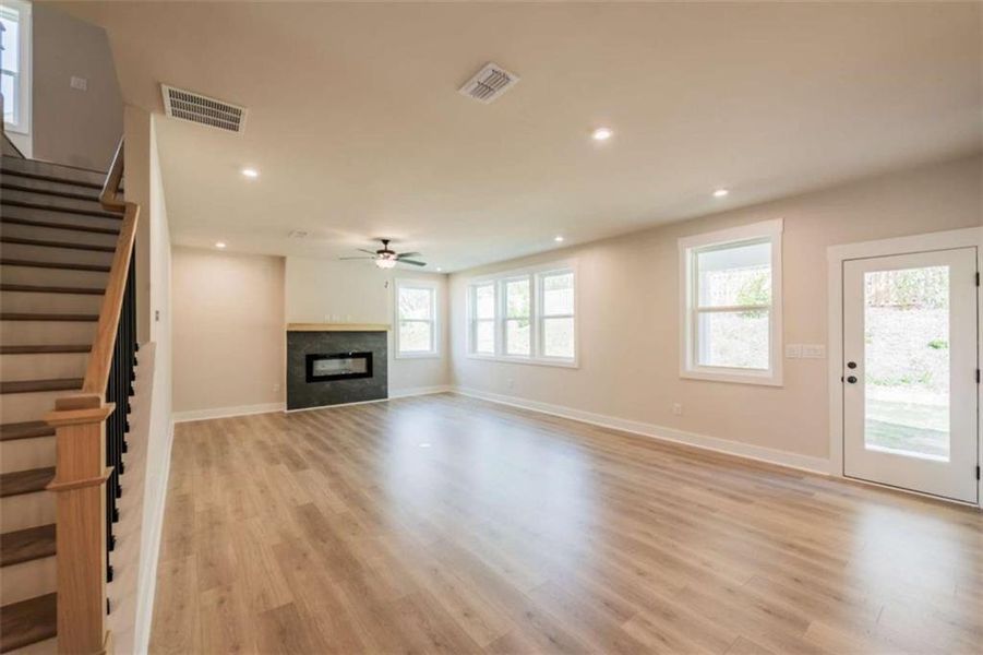 Spacious, unfurnished interior of a new home in The Paddocks at Doc Hughes, Buford (Image 34).