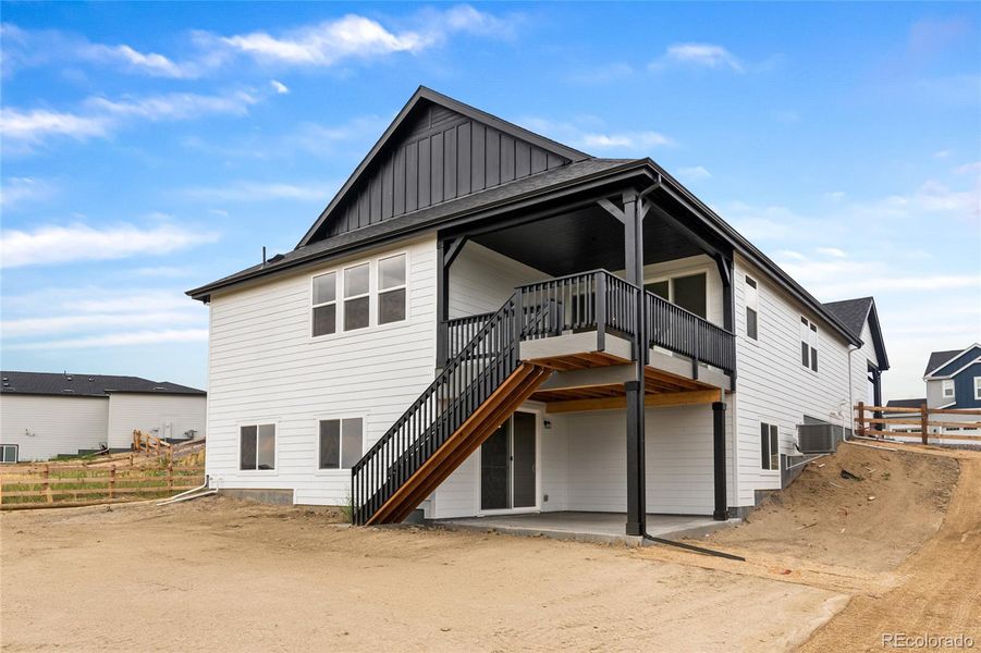 Front exterior of a new home in Independence, Elizabeth, CO, highlighting curb appeal (Image 23). Front exterior of a new home in Independence, Elizabeth, CO, highlighting curb appeal (Image 23).