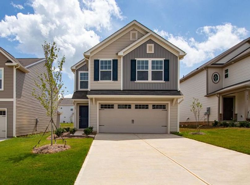 Representative exterior photo of a completed home built from the Lido by True Homes in Edgewater - The Groves, Lancaster, SC (Image 2). Representative exterior photo of a completed home built from the Lido by True Homes in Edgewater - The Groves, Lancaster, SC (Image 2).
