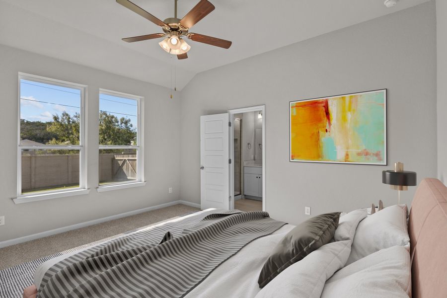 Representative furnished interior of a home built from the Hickory by Beazer Homes in Hunter's Ranch, San Antonio (Image 7).