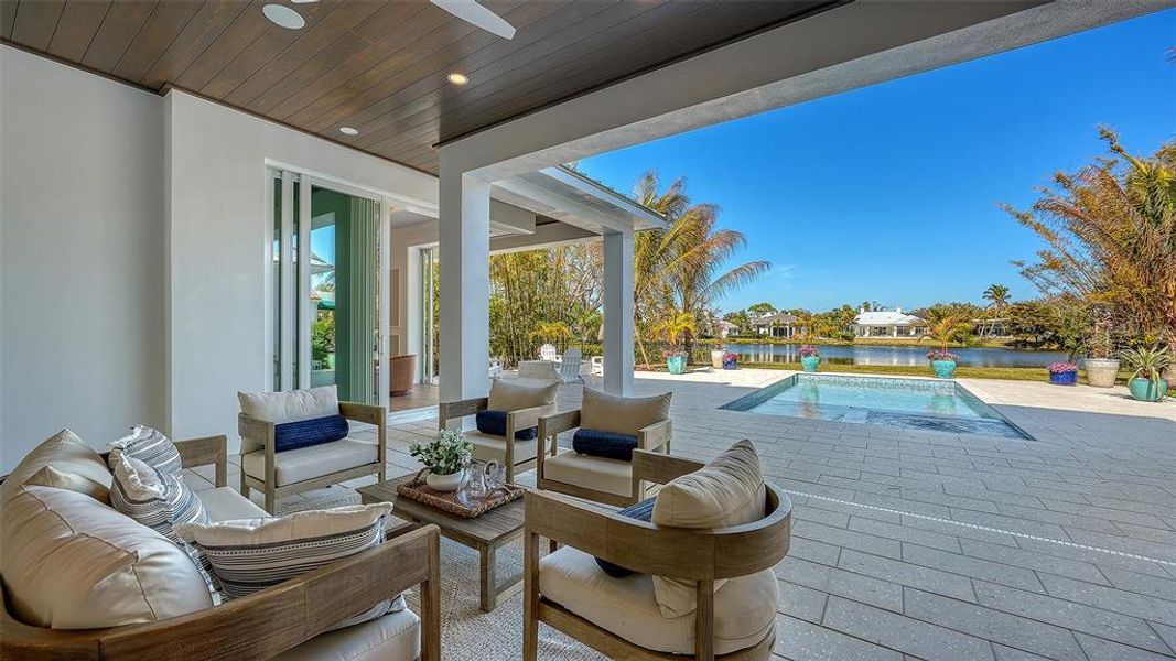 Exterior details and patio area of a home in , Sarasota (Image 28).