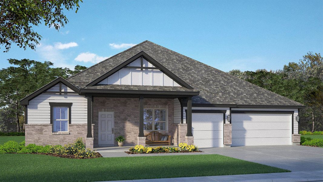 Representative exterior photo of a completed home built from the Waverley by D.R. Horton in Sterling Meadows, Salado, TX (Image 1). Representative exterior photo of a completed home built from the Waverley by D.R. Horton in Sterling Meadows, Salado, TX (Image 1).