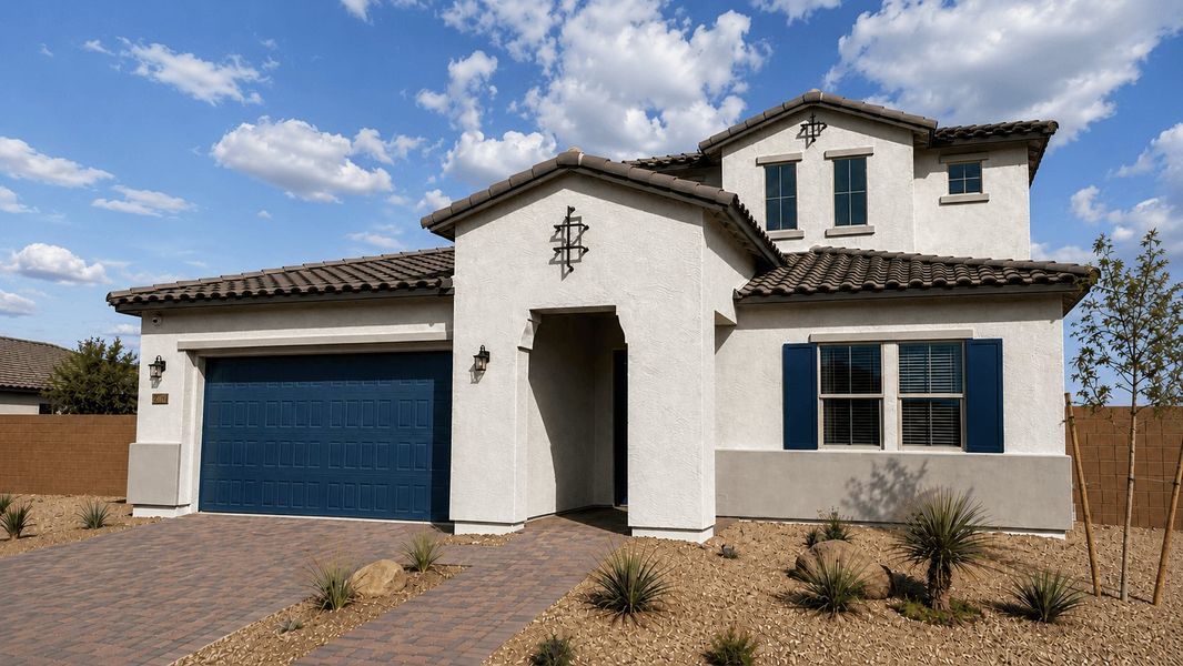 Representative exterior photo of a completed home built from the Willow by William Ryan Homes in Alta Vida at Westpark, Buckeye, AZ (Image 23). Representative exterior photo of a completed home built from the Willow by William Ryan Homes in Alta Vida at Westpark, Buckeye, AZ (Image 23).