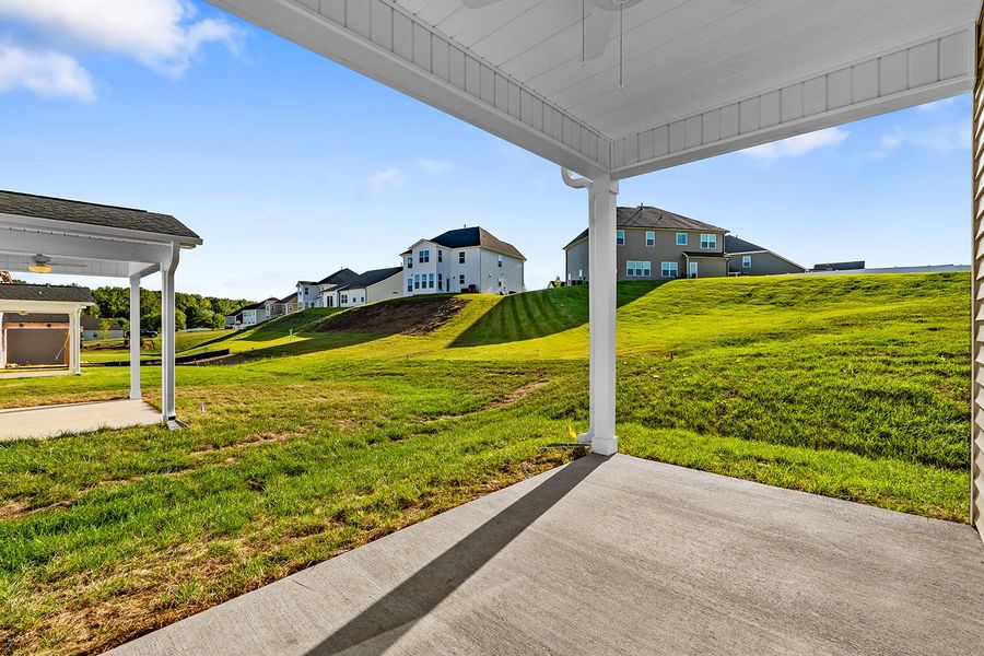 Exterior details and patio area of a home in Hanes Lake, Winston-Salem (Image 3). Exterior details and patio area of a home in Hanes Lake, Winston-Salem (Image 3).