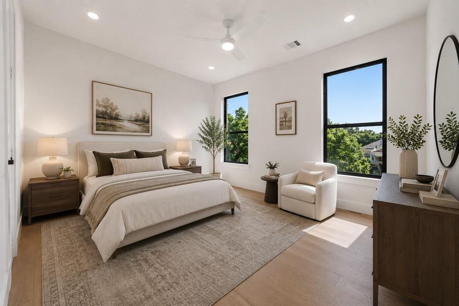 Furnished interior view inside a new home in , Houston (Image 8).