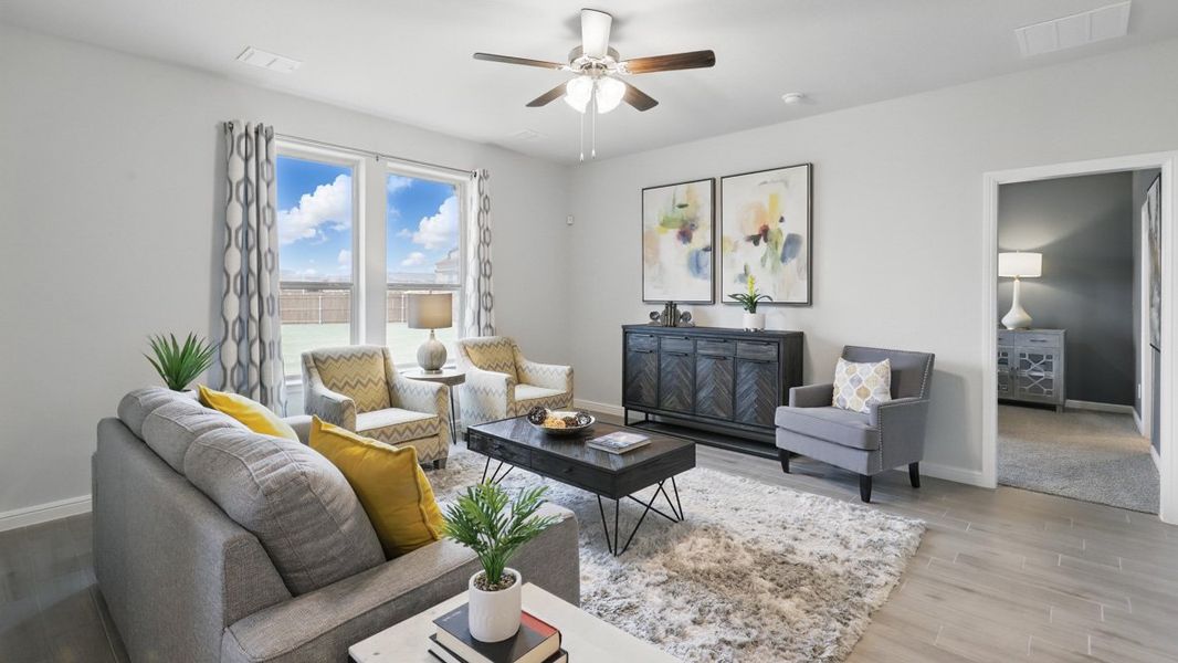 Furnished interior view inside a new home in Saratoga, Granbury (Image 14). Furnished interior view inside a new home in Saratoga, Granbury (Image 14).