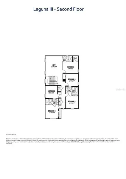 2D floor plan layout of this home in Solara Resort, Kissimmee, FL (Image 3).