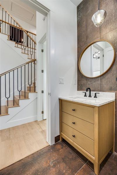 Bathroom featuring vanity Bathroom featuring vanity