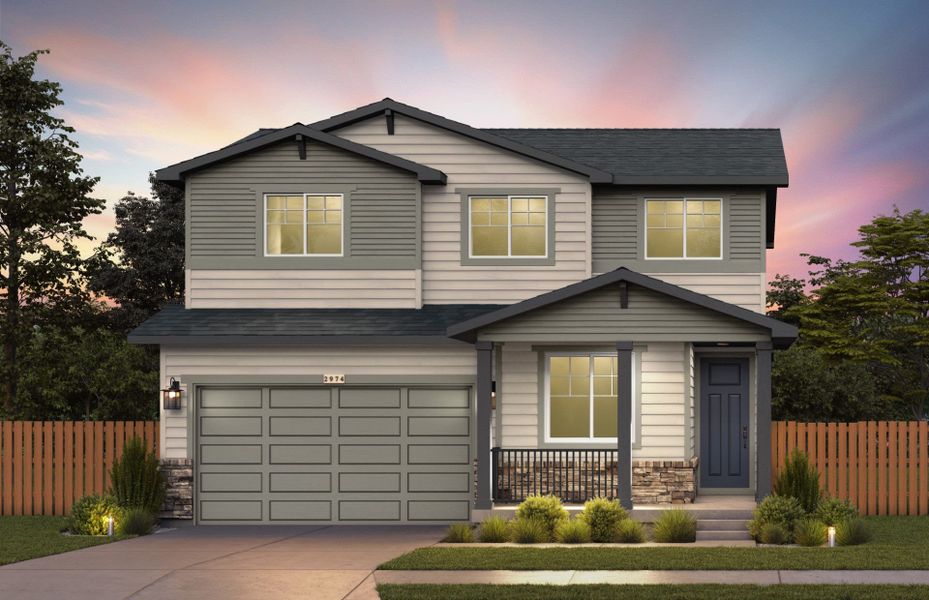 Representative exterior photo of a completed home built from the Waterville by Pulte Homes in Cordovan, Firestone, CO (Image 5).