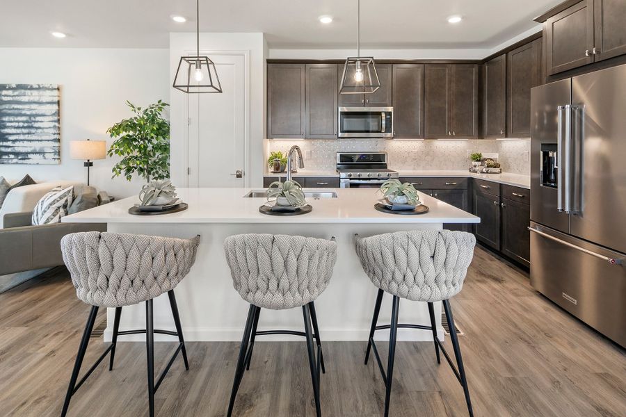 Furnished interior view inside a new home in Sugar Mill Village, Longmont (Image 1). Furnished interior view inside a new home in Sugar Mill Village, Longmont (Image 1).