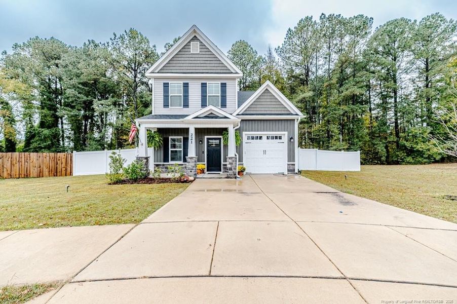 Front view from cul-de-sac Front view from cul-de-sac