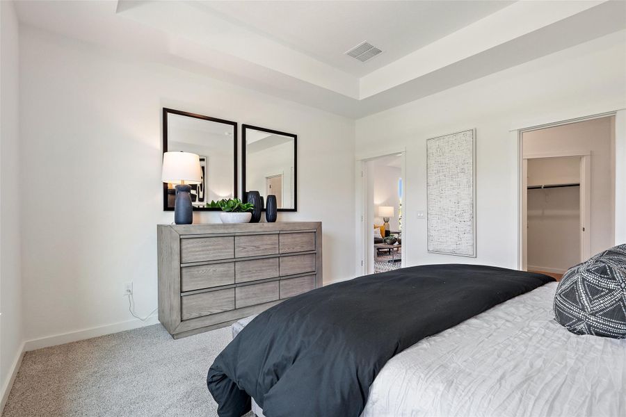 Downstairs primary suite ** Photo of Model Home, not actual Home** Downstairs primary suite ** Photo of Model Home, not actual Home**