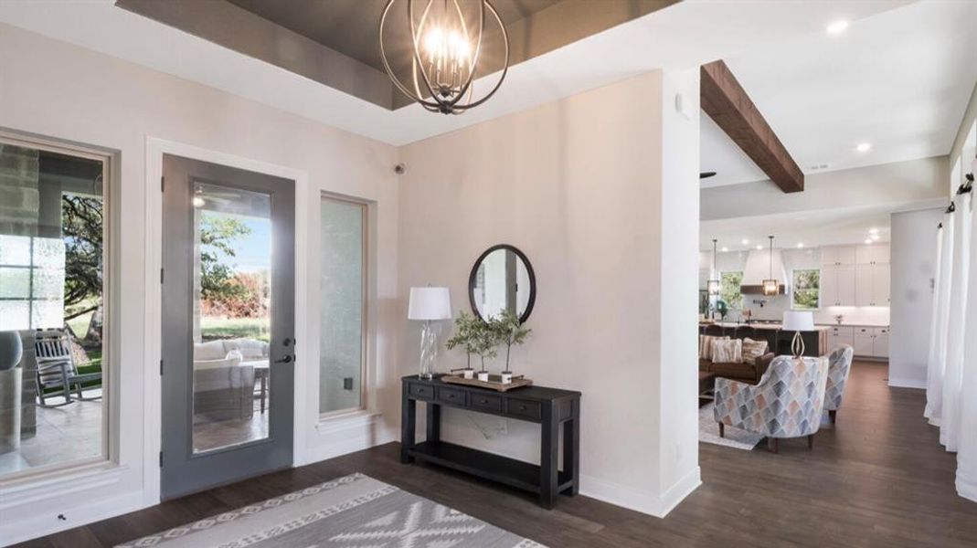 Furnished interior view inside a new home in , Johnson City (Image 17).