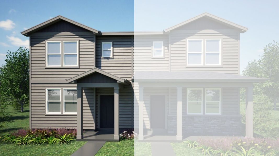 Representative exterior photo of a completed home built from the PALMER by D.R. Horton in Vista Meadows, Fort Lupton, CO (Image 8).