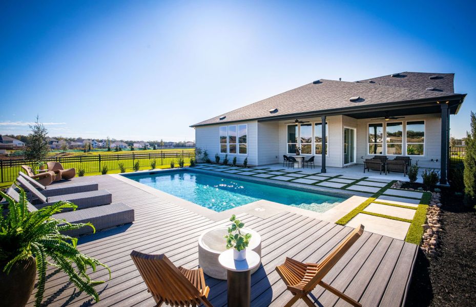 Representative exterior details of a home built from the Renown by Del Webb in Del Webb Austin at Lost Pines, Bastrop (Image 3). Representative exterior details of a home built from the Renown by Del Webb in Del Webb Austin at Lost Pines, Bastrop (Image 3).