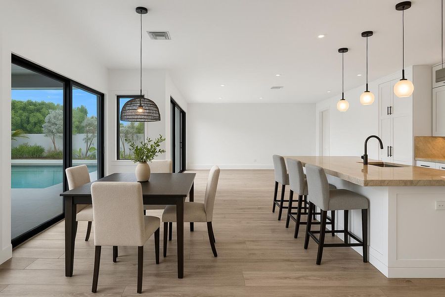 Furnished interior view inside a new home in , Lighthouse Point (Image 26).