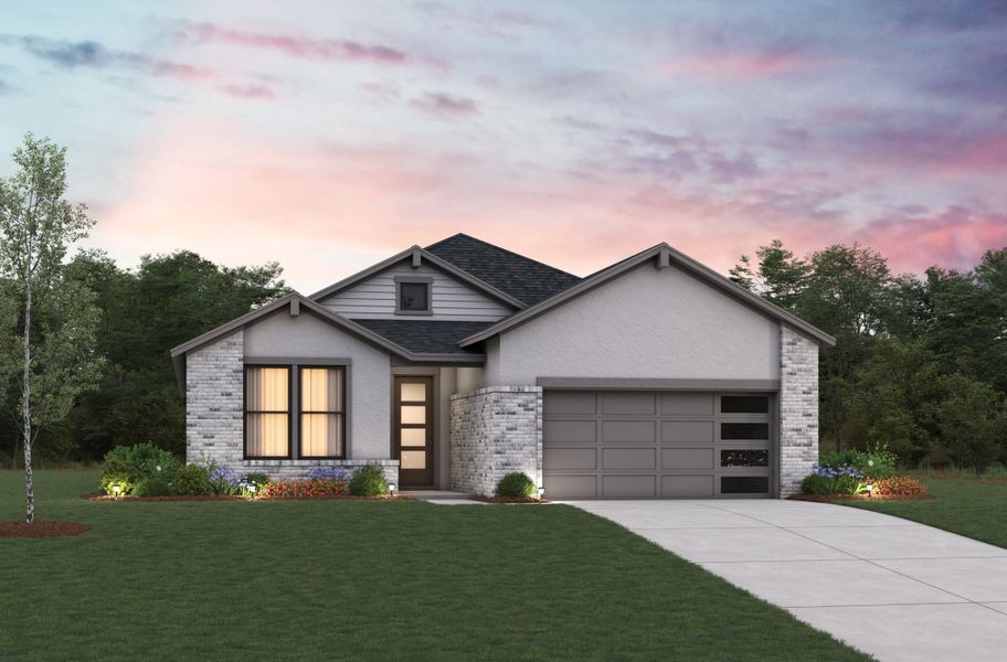 Representative exterior photo of a completed home built from the Cameron by Beazer Homes in Arcadian Estates, Pearland, TX (Image 2). Representative exterior photo of a completed home built from the Cameron by Beazer Homes in Arcadian Estates, Pearland, TX (Image 2).