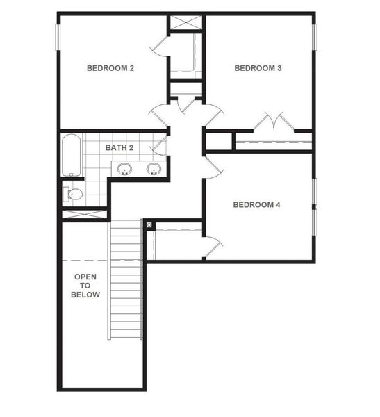 2D floor plan layout of this home in Mustang Meadows, Waller, TX (Image 3).