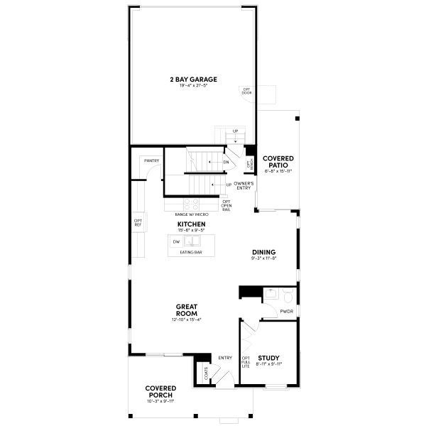 2D floor plan layout for the Spark Four by Brookfield Residential in Spark at Uplands, Westminster, CO (Image 3). 2D floor plan layout for the Spark Four by Brookfield Residential in Spark at Uplands, Westminster, CO (Image 3).