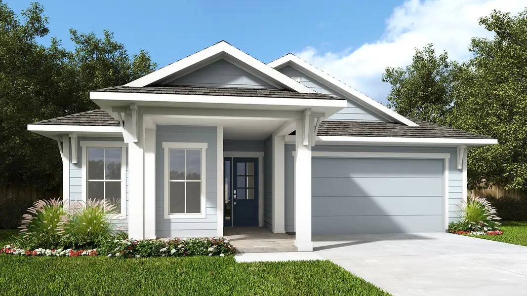 Representative exterior photo of a completed home built from the 2517J by Perry Homes in Hyland Trail, Green Cove Springs, FL (Image 4).