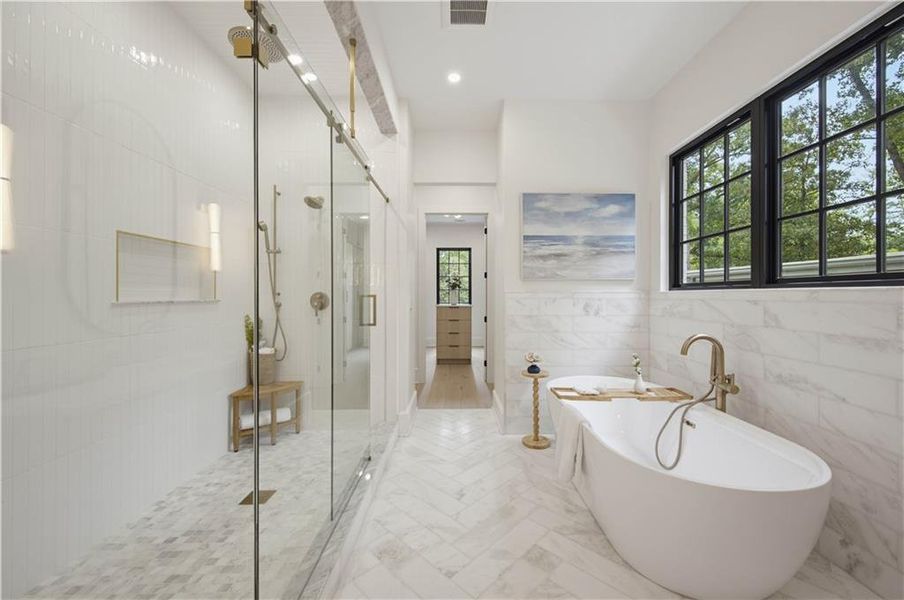 Furnished interior view inside a new home in , Atlanta (Image 54).
