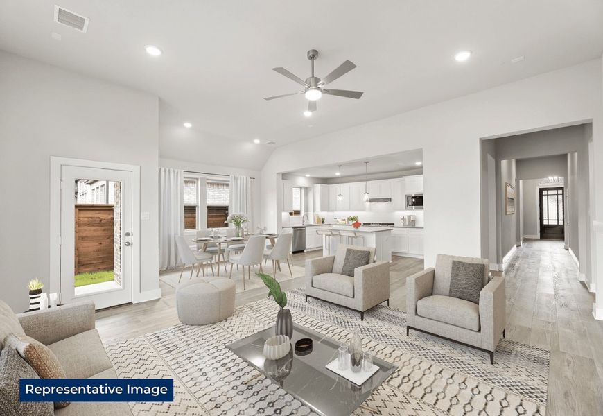 Representative furnished interior of a home built from the Woodford F by First Texas Homes in Bear Creek, Cedar Hill (Image 7).