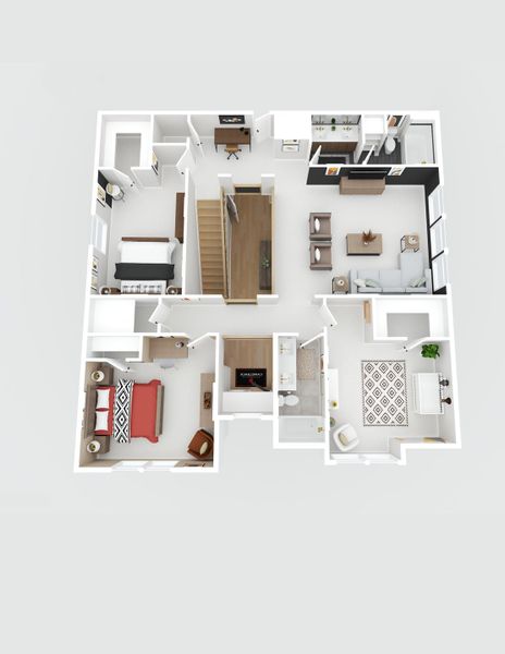 2D floor plan layout for the Southfork by CastleRock Communities in Sanctuary, Salado, TX (Image 7).