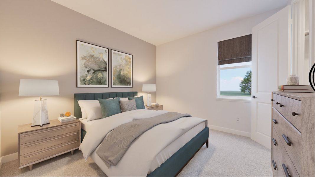 Furnished interior view inside a new home in 6 Creeks, Kyle (Image 8).