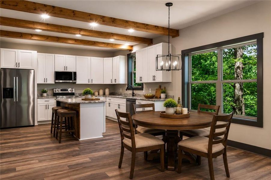 Furnished interior view inside a new home in , Ellijay (Image 15).