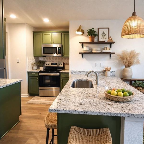 Furnished interior view inside a new home in , Fort Worth (Image 6). Furnished interior view inside a new home in , Fort Worth (Image 6).